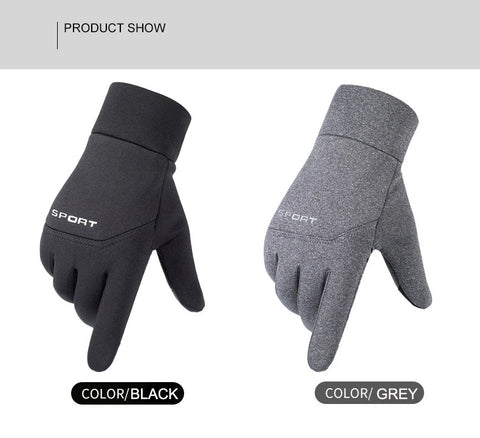 Winter Outdoor Sports Ski Gloves, Waterproof Fleece Cold-Proof Cycling Finger Touchscreen Non-Slip Motorcycle Gloves for Men & Women