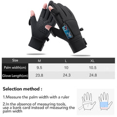 Waterproof Winter Fishing Gloves – 2 Finger Flip, Windproof, Touch Screen, Anti-Slip, Warm Protection for Men & Women, Ideal for Fishing, Cycling, and Outdoor Sports