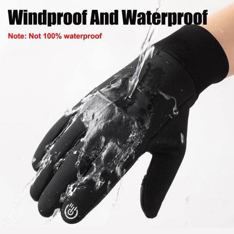 Winter Flip Open Two Finger Gloves for Men & Women – Warm Touch Screen Gloves, Windproof, Waterproof, Ideal for Cycling, Skiing, and Fishing