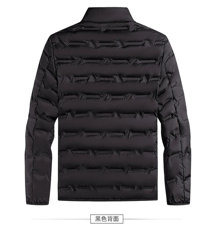 Graphene Self-Heating Winter Jacket for Men – 80% Duck Down, Windproof Stand Collar Short Casual Coat