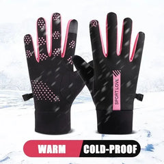 Winter Gloves for Women & Men, Thermal Fleece Cycling Bike Gloves, Waterproof Windproof Cold Resistance, Outdoor Running, Skiing, and Bicycle Mittens by ZOCI