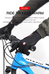 Kyncilor Waterproof Thermal Cycling Gloves – Autumn Winter Warm Full Finger Gloves for Outdoor Sports, Running, Bicycle, Ski, Hiking & Motorcycle