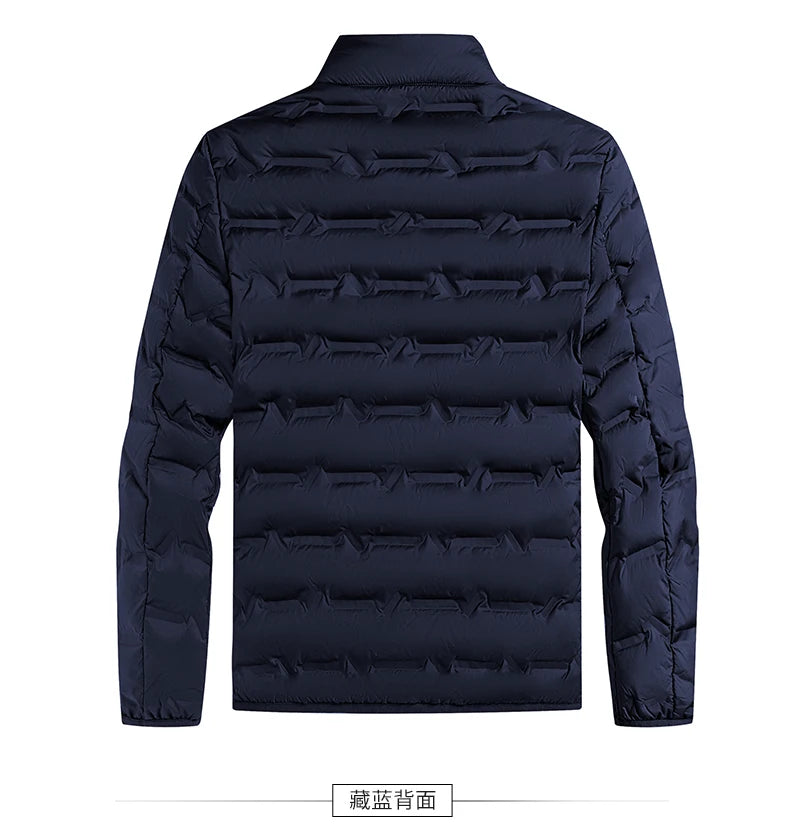 Graphene Self-Heating Winter Jacket for Men – 80% Duck Down, Windproof Stand Collar Short Casual Coat