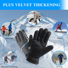 Winter Cycling Gloves for Men & Women – Outdoor Waterproof Skiing, Riding, Hiking, Motorcycle Warm Mitten Gloves, Unisex Thermal Sport Gloves