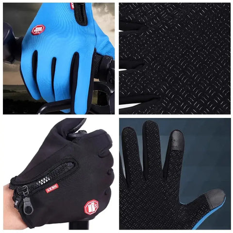 RNO Rich Name Ocean Outdoor Cycling Gloves – Warm & Anti-Slip Elbow-Length Gloves for Men, Perfect for Autumn & Winter Riding