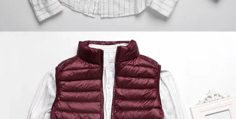 2024 Ultralight Sleeveless Puffer Vest Jacket - Ultra Thin, Warm, Lightweight Down Waistcoat for Men, Perfect for Spring, Autumn, and Winter Travel, Casual Style with White Duck Down Filling