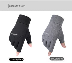 Winter Fishing Gloves for Men & Women – Anti-Slip, Touch Screen, Two Finger Cut Design, Warm Outdoor Cycling & Angling Gloves