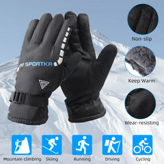 Winter Cycling Gloves for Men & Women – Outdoor Waterproof Skiing, Riding, Hiking, Motorcycle Warm Mitten Gloves, Unisex Thermal Sport Gloves