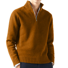 Autum Men's Turtleneck Sweater – Cozy Casual Knit Pullover, Solid Color Long Sleeve Sweater for Autumn and Winter Daily Wear