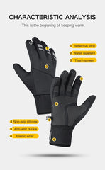 Kyncilor Outdoor Winter Cycling Gloves – Touchscreen, Windproof, Waterproof Sports Riding & Ski Gloves, 3M Insulation for Running and Motorcycling