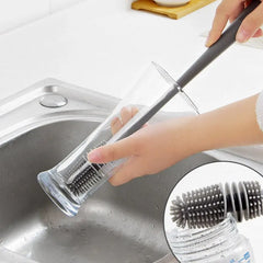 Bottle Brush Insulation Cup Washing No Deadend Long Handled Silicone Cleaning Brush Household Multifunctional Cleaning Tools