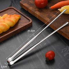 Stainless Steel Grill Tongs Food Clip BBQ Steak Clip Bread Tong Cooking Utensils Party Non-Slip Kitchen Gadgets Accessories