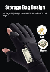 Winter Warm Touch Screen Gloves, Waterproof Windproof Cold-Proof Gloves for Men – Ideal for Driving, Cycling, Fishing, Skiing – Outdoor Sports Gloves