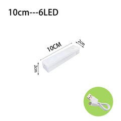 LED Motion Sensor Light Wireless LED Night Light Type C Rechargeable Light Cabinet Wardrobe Lamp Staircase Backlight For Kitchen