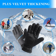 Winter Cycling Gloves for Men & Women – Outdoor Waterproof Skiing, Riding, Hiking, Motorcycle Warm Mitten Gloves, Unisex Thermal Sport Gloves